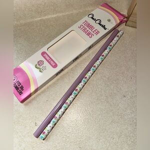 Stanley Char charms spring Straws only 2 - 1 purple & 1 flower 30 oz